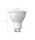 AMPOLLETA INTELIGENTE BLUETOOTH GU10 PHILIPS HUE 5W LUZ CÁLIDA A LUZ FRÍA