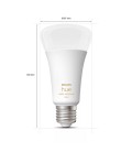 AMPOLLETA INTELIGENTE BLUETOOTH E27 PHILIPS HUE WHITE 13W LUZ CÁLIDA A LUZ FRÍA