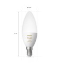 AMPOLLETA INTELIGENTE BLUETOOTH E14 PHILIPS HUE 5.2W LUZ CÁLIDA A LUZ FRÍA