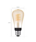 AMPOLLETA INTELIGENTE FILAMENTO E27 ST64 PHILIPS HUE 7W LUZ CÁLIDA A LUZ NEUTRA