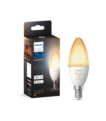 AMPOLLETA INTELIGENTE BLUETOOTH E14 PHILIPS HUE 5.2W LUZ CÁLIDA A LUZ FRÍA