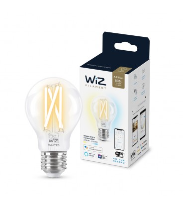 AMPOLLETA INTELIGENTE FILAMENTO E27 A60 WIZ 60W LUZ CÁLIDA A LUZ FRÍA