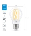 AMPOLLETA INTELIGENTE FILAMENTO E27 A60 WIZ 60W LUZ CÁLIDA A LUZ FRÍA