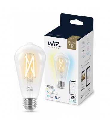 AMPOLLETA INTELIGENTE FILAMENTO E27 ST64 WIZ 60W LUZ CÁLIDA A LUZ FRÍA