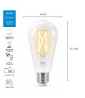 AMPOLLETA INTELIGENTE FILAMENTO E27 ST64 WIZ 60W LUZ CÁLIDA A LUZ FRÍA