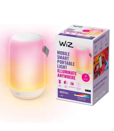 LÁMPARA MÓVIL PORTATIL WIFI RECARGABLE WIZ 13.5W RGB LUZ CÁLIDA A LUZ FRÍA