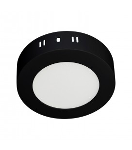 PLAFÓN LED STUDIO ALUM REDONDO 6W LUZ CÁLIDA NEGRO