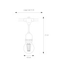 Guirnalda 15mts 15 Ampolletas Philips De Filamentos Led 