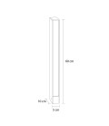 BOLLARD  DOS LINEAS  2X6W IP54 100X50X600MM 960LM GRIS OSCURO