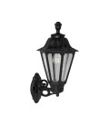 3x2 FAROL DE MURO FUMAGALLI BISSO 11W LUZ CÁLIDA IP55 (CON AMPOLLETA E27) NEGRO