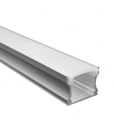 PERFIL PARA CINTA LED STUDIO CUADRADO SOBREPUESTO ALTO 1.4 2MTS H1.4 1.7x200 CM GRIS