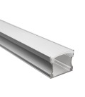 3x2 PERFIL PARA CINTA LED STUDIO CUADRADO SOBREPUESTO ALTO 1.4 2MTS H1.4 1.7x200 CM GRIS