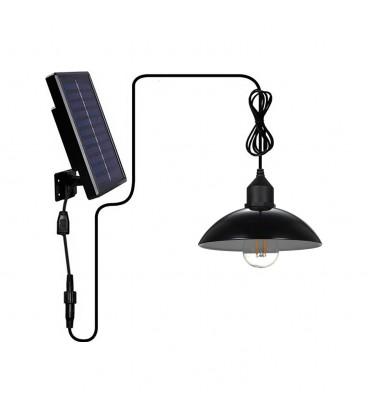 LÁMPARA COLGANTE LED STUDIO SOLAR 2W LUZ CÁLIDA IP65 NEGRA