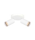 3x2 FOCO SOBREPUESTO CIELO / MURO LED STUDIO REDONDO DOBLE DIRIGIBLE BORDE (SIN AMPOLLETAS GU10) BLANCO