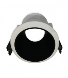 PORTA MÓDULO LED STUDIO AJUSTABLE BLANCO NEGRO IP20 PARA GU10 / Ø88X40MM