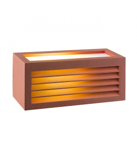 APLIQUE MURO CON LINEAS COLOR LADRILLO , 18W , 3000K, IP54, 405LM