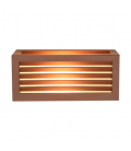 APLIQUE MURO CON LINEAS COLOR LADRILLO , 18W , 3000K, IP54, 405LM