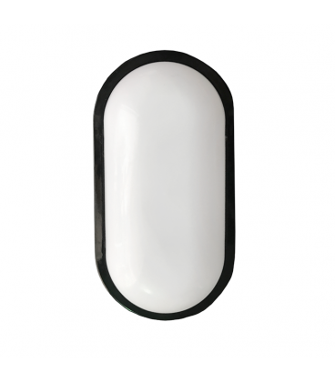 APLIQUÉ CIELO/MURO NEGRO OVAL EXTERIOR IP65 24W 3200K AC85-265V