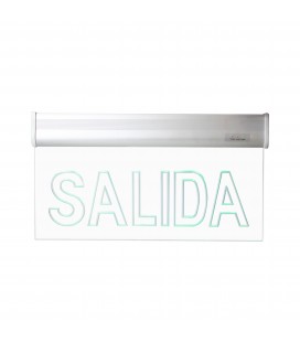 SEÑALETICA DE EMERGENCIA DE PVC SALIDA LED INTEGRADO SERIGRAFIADO