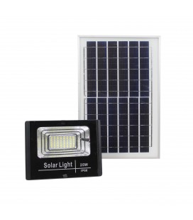 LUMINARIA SOLAR 25W PANEL SOLAR 6V8V MULTI CRISTAL DE ALTA EFICIENCIA 2000 MAH I 6400K 120LM/W IP65