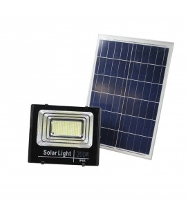 LUMINARIA SOLAR 200W PANEL SOLAR 6V30W MULTI CRISTAL DE ALTA EFICIENCIA 18000 MAH I 6400K 120LM/W IP65