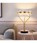 LAMPARA DE MESA CHANDELIER COLOR ORO+VIDRIO INCLUYE CHIP 15W (1500LM) 3200K LED ∅320*490MM -- IP20 220V