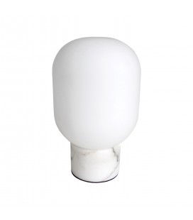 LÁMPARA MESA TURIN BLANCO VIDRIO PARA G9X1 Ø150 X H250