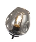 LÁMPARA COLGANTE LED STUDIO MOSCU 8 NEGRO MATE/TULIPA AHUMADA 220V IP20 PARA E27