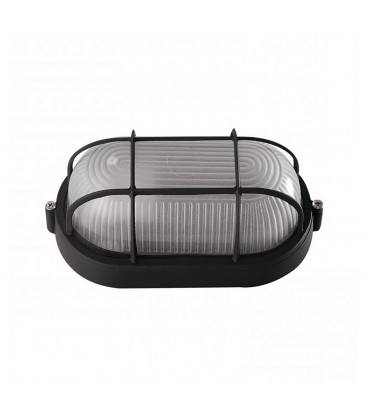 APLIQUÉ TORTUGA LED STUDIO OVALADO REJILLA NEGRO 220V IP54 PARA E27