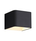 Apliqué Muro Square 6w Negro 3000k