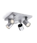 APLIQUÉ CIELO PHILIPS NEIRO SPOT CUADRUPLE GU10 ALUMINIO IP20 NO INCLUYE AMPOLLETA