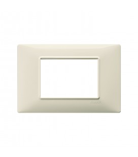 PLACA VIMAR PLANA TECNOPOLÍMERO 3 MÓDULOS BEIGE (14653.03) / 120X80MM