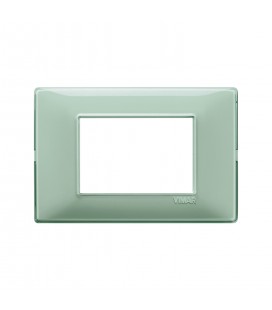 PLACA VIMAR PLANA TECNOPOLÍMERO 3 MÓDULOS REFLEX MENTA (14653.44) / 120X80MM