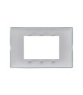 PLACA VIMAR PLANA TECNOPOLÍMERO 3 MÓDULOS REFLEX MENTA (14653.44) / 120X80MM