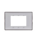 PLACA VIMAR PLANA TECNOPOLÍMERO 3 MÓDULOS REFLEX TACACO (14653.49) / 120X80MM