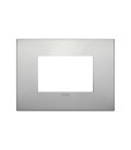 PLACA CLASSIC VIMAR ARKÉ 3 MÓDULOS ALUMINIO (19653.15) / 122X90MM