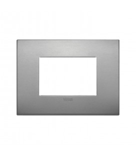 PLACA CLASSIC VIMAR ARKÉ 3 MÓDULOS ALUMINIO LAVA (19653.16) / 122X90MM