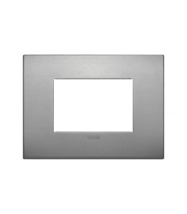 PLACA CLASSIC VIMAR ARKÉ 3 MÓDULOS ALUMINIO LAVA (19653.16) / 122X90MM