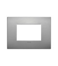 PLACA CLASSIC VIMAR ARKÉ 3 MÓDULOS ALUMINIO LAVA (19653.16) / 122X90MM